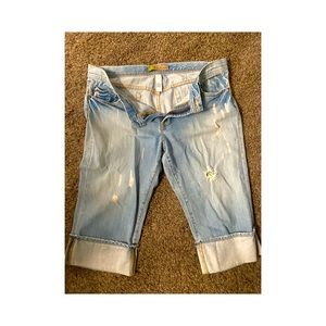 Old Navy, low waist, distressed jeans